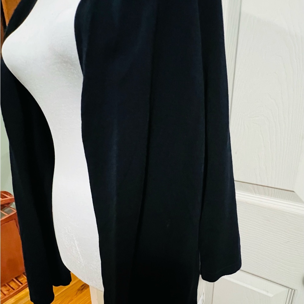 Charter Club 3/4 Sleeve Black Lace Back Sweater - Picture 5 of 7